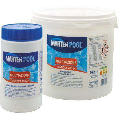 MULTIAZIONE multifunzione per PISCINA PASTIGLIE MARTEN - KG 5=25XGR 200