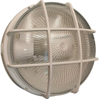 PLAFONIERA PPL + VETRO TONDA + GRIGLIA - BIANCO VOLT 230 W MAX 60 E27 CM 23 H.CM 11,2- 2 pezzi