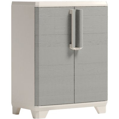 ARMADIO BASSO 1 RIPIANO WOOD KETER - PPL BEIGE 2 ANTE CM 68X39 H.CM 90