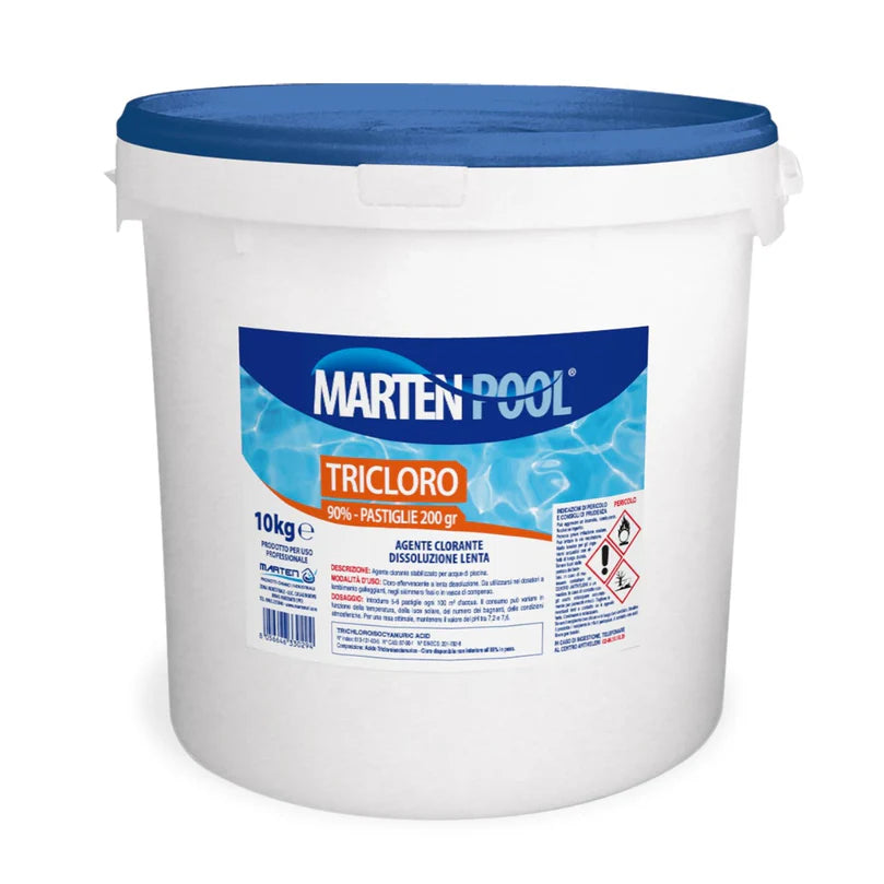 TRICLORO X PISCINA PASTIGLIE MARTEN - KG 10=50XGR 200