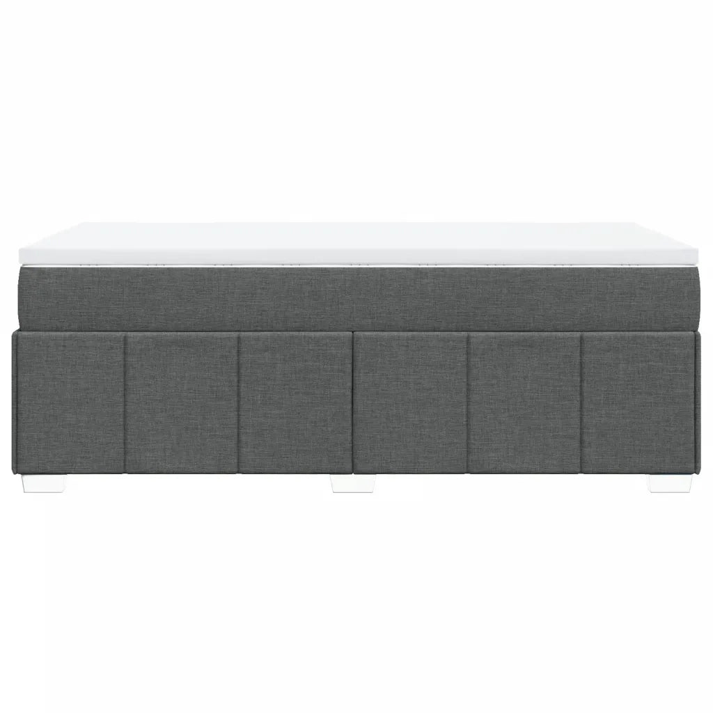 Giroletto a Molle con Materasso Grigio Scuro 90x200 cm Tessuto