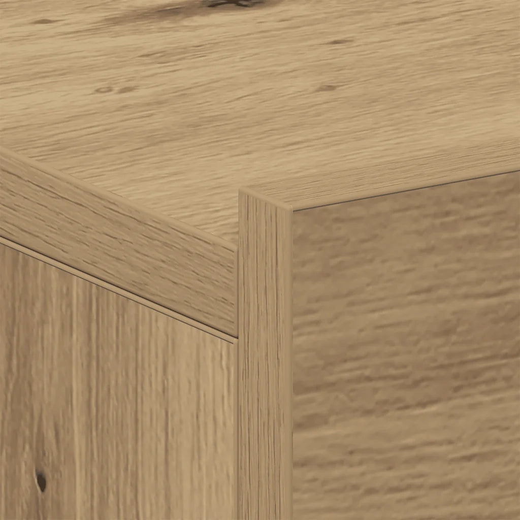 Comodini Pensili 2pz Rovere Artigianale 40x30x15 cm Truciolato 861122