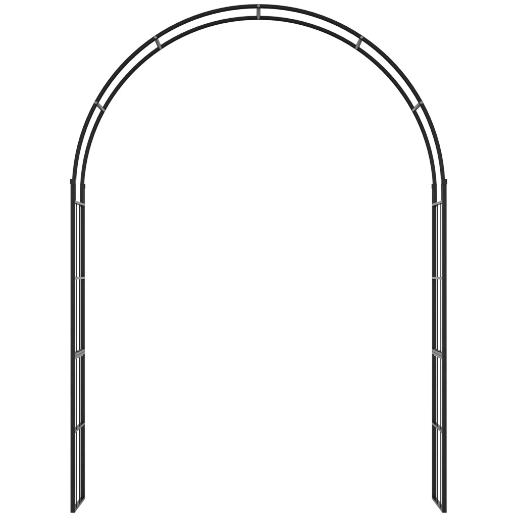 Archetto da Giardino in Metallo ¨C zephmum ¨C Nero 157x40x223cm