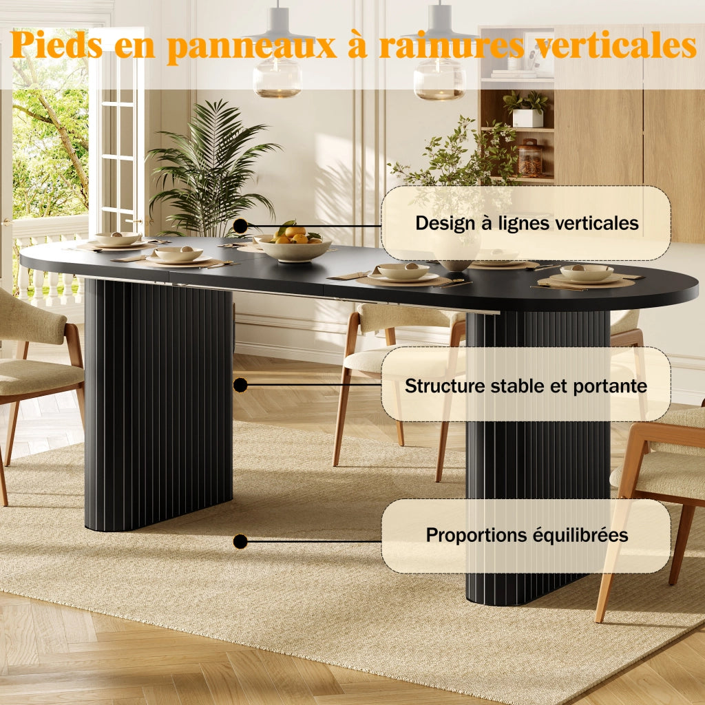 Tavolo da pranzo allungabile con piano regolabile; in MDF e metallo; nero; 120 × 80 × 75;5 cm