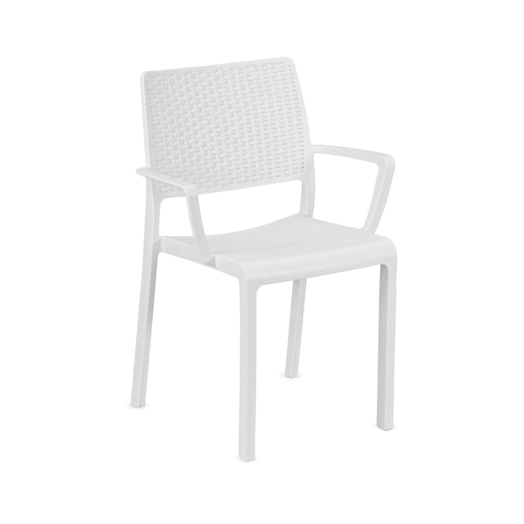 Monzuno, Sedia da Esterno una Sedia Made in Italy, Bianco