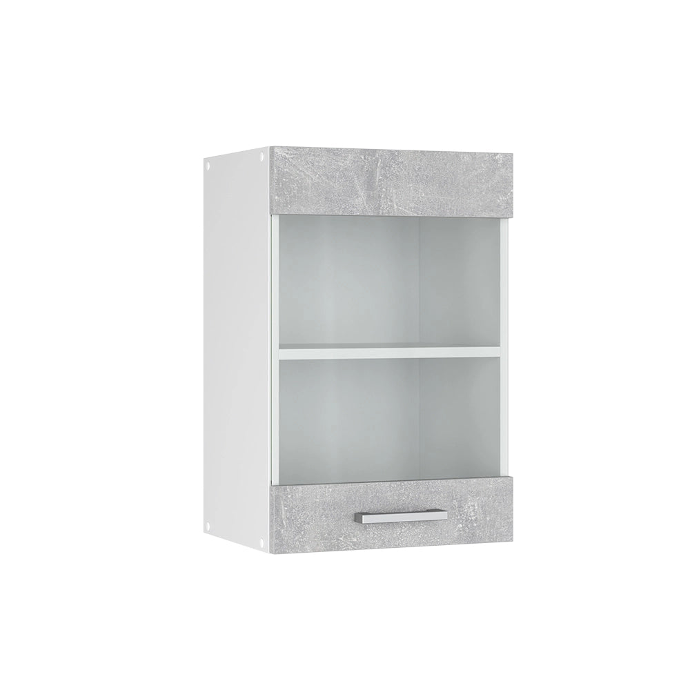 Vicco Mobile da cucina in vetro Calcestruzzo 40 cm