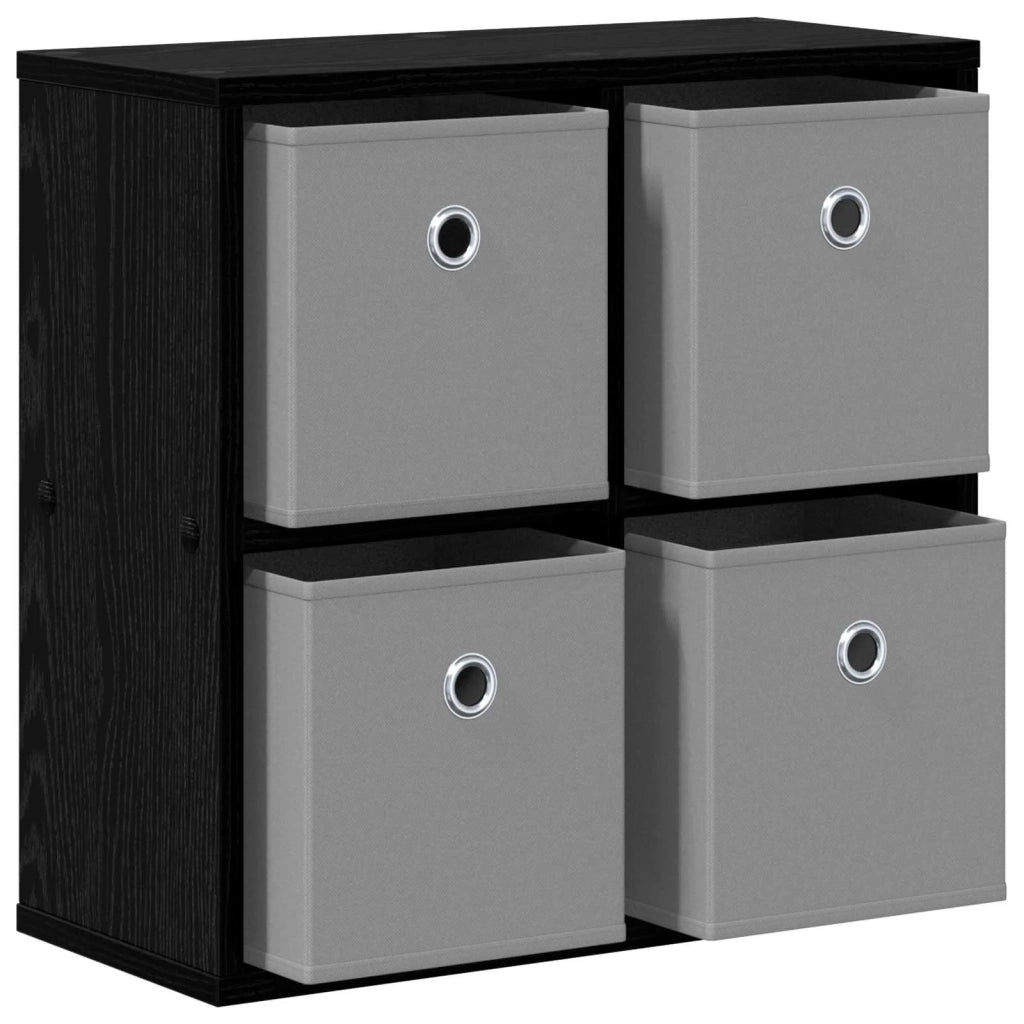 Credenza con cassetto Rovere Nero 49,5 x 22 x 47 cm