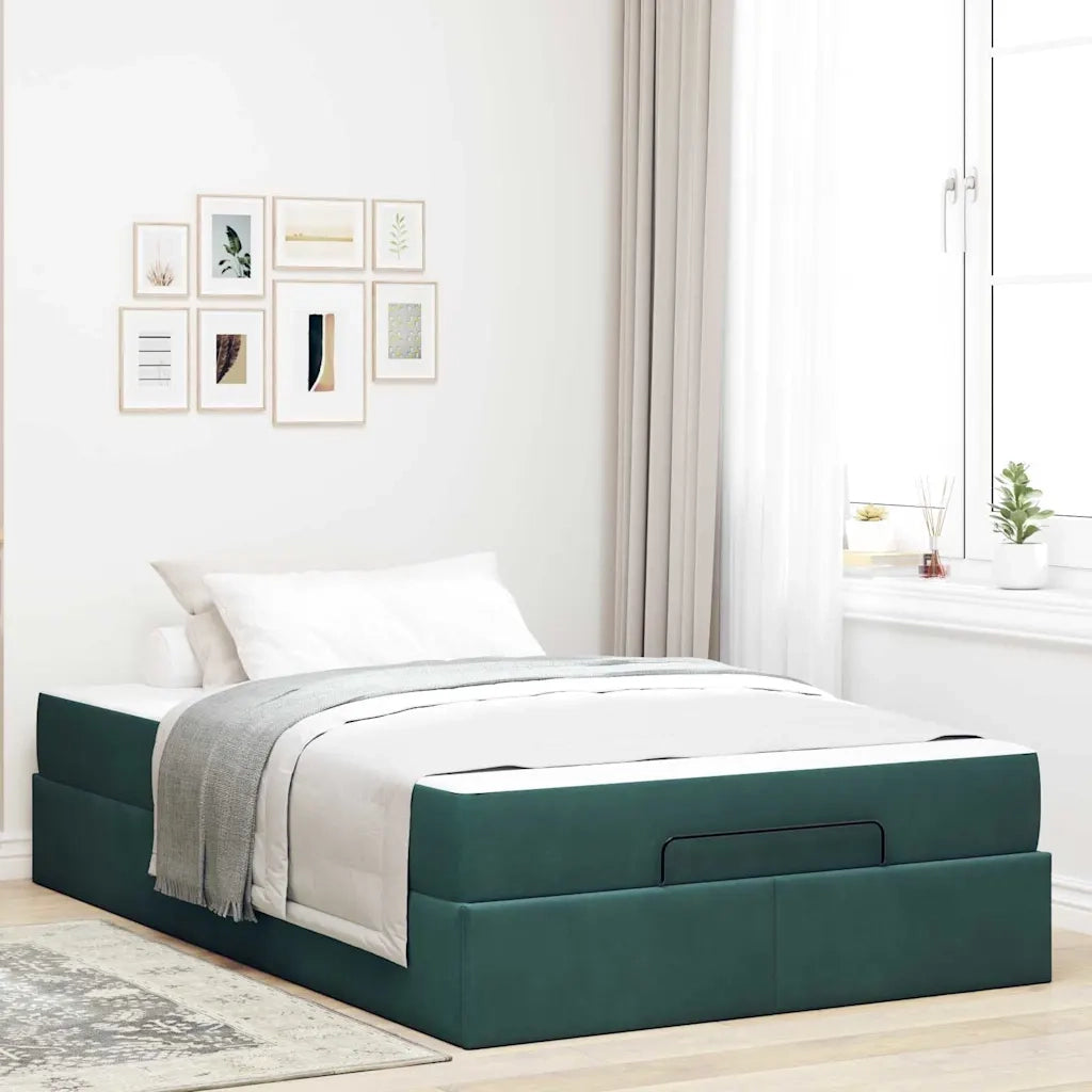 vidaXL Struttura del letto Verde scuro 120 x 200 cm Velluto
