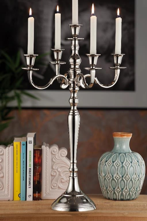 Candeliere Candelabro in Metallo Wilden 5 Fiamme 36 x 60 cm