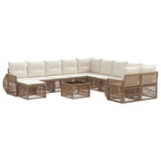 Set Divano da Giardino 12 pcs Beige polyrattan 3435621