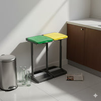 Pattumiera Portasacchi Due Coperchi Polipropilene 63 x 36 x 81 cm