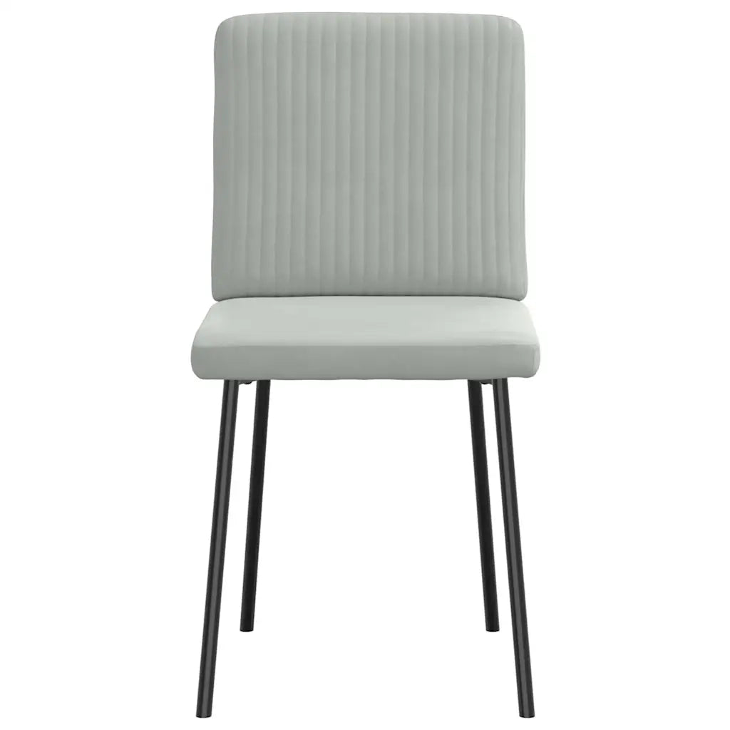 Sedie da Pranzo 6 pz Grigio Chiaro in Velluto 3315556