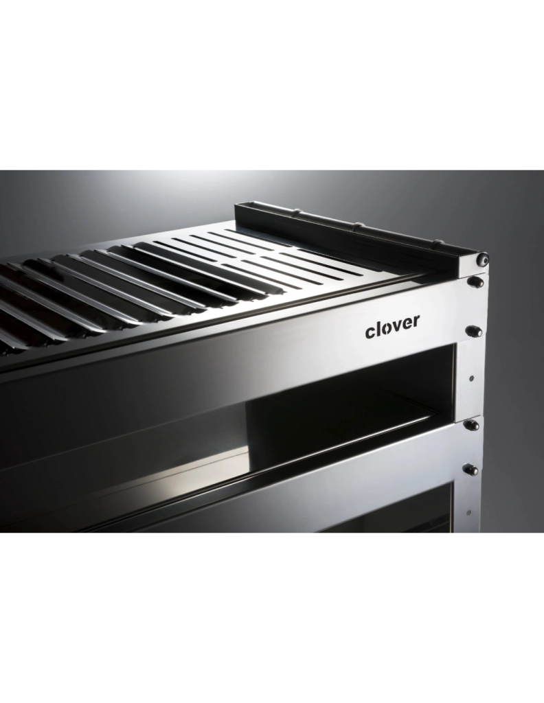 Barbecue a carbone con ruote, Struttura e Griglia in Acciaio Inox, 59 x 40,50 x 82 cm. CLOVER