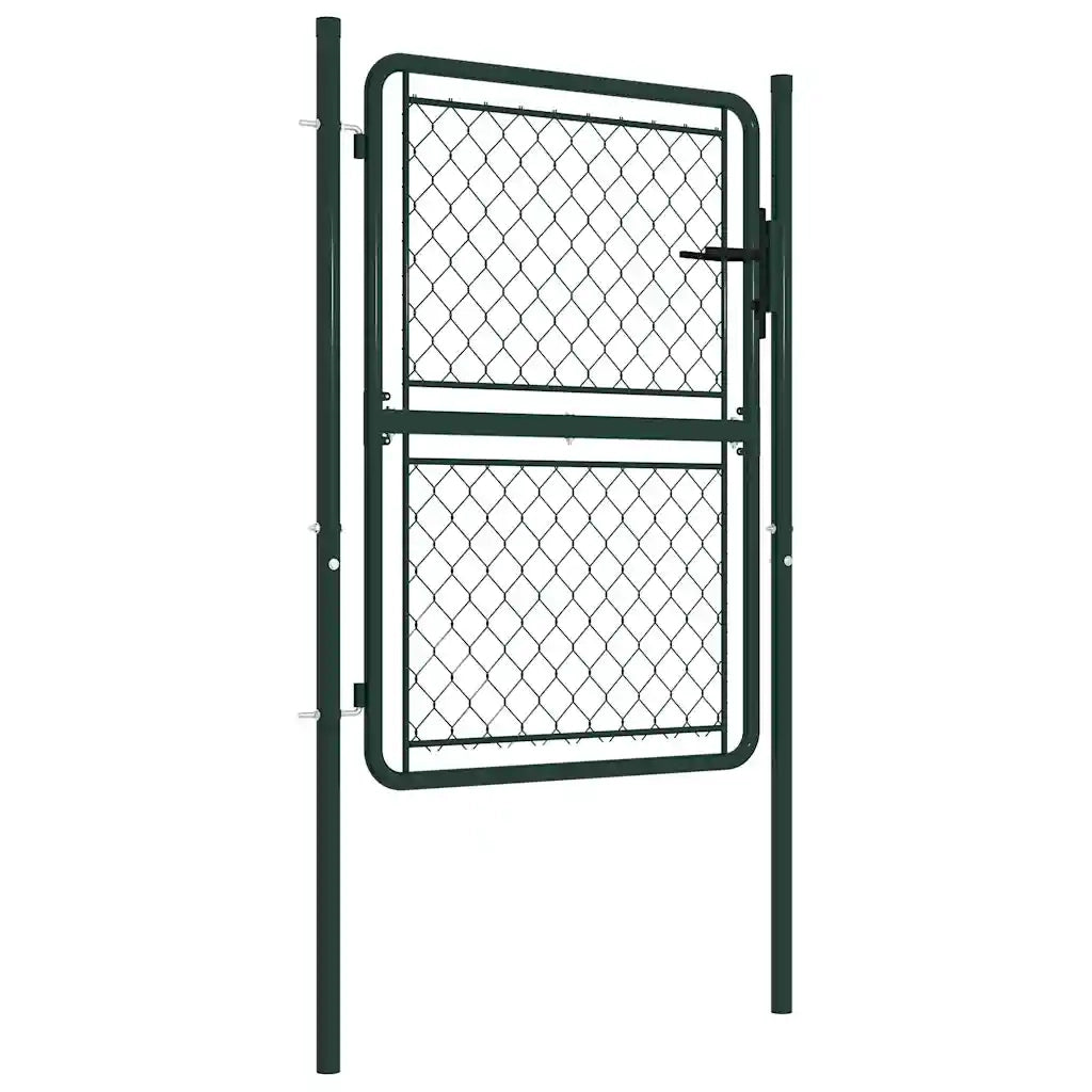 Cancello da Giardino in Acciaio 100x150 cm Verde
