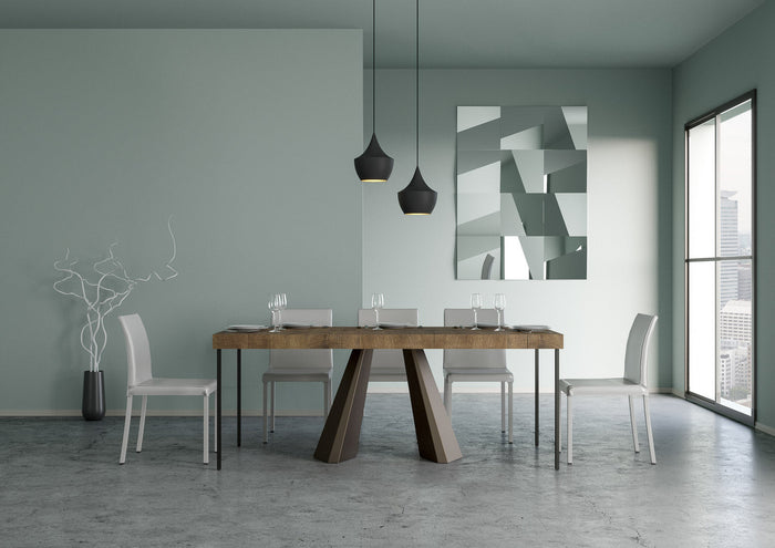 Consolle Allungabile 90-196x40x77 cm in Nobilitato Marrone