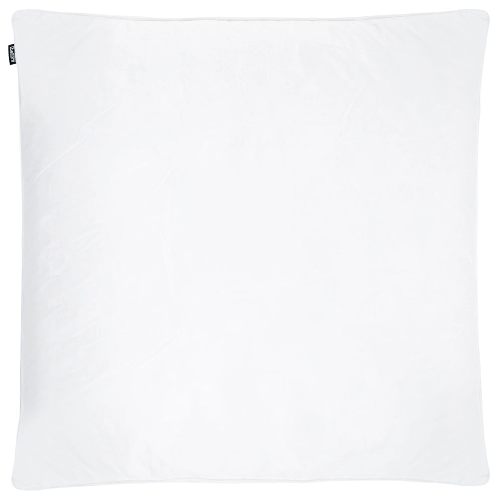Set di 2 cuscini da letto guanciali in cotone bianco piumino d'anatra e piume 80 x 80 cm alto medio morbido