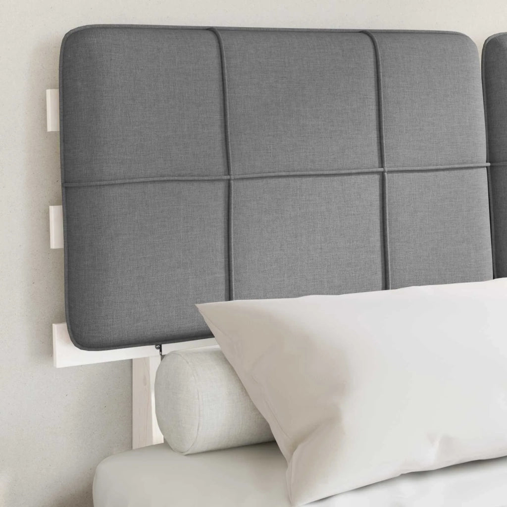 Letto con Testiera Rivestita Grigio chiaro 150 x 200 cm