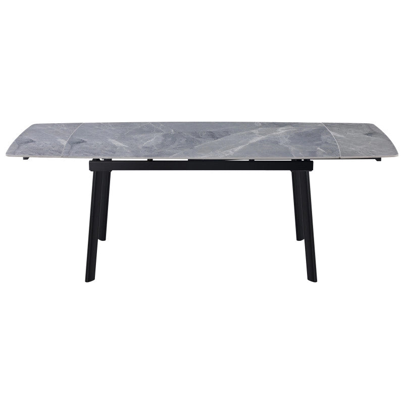 Tavolo Allungabile Quincy 150(210)x85x75cm Top Ceramica Amica Grigio Marmo Lucido