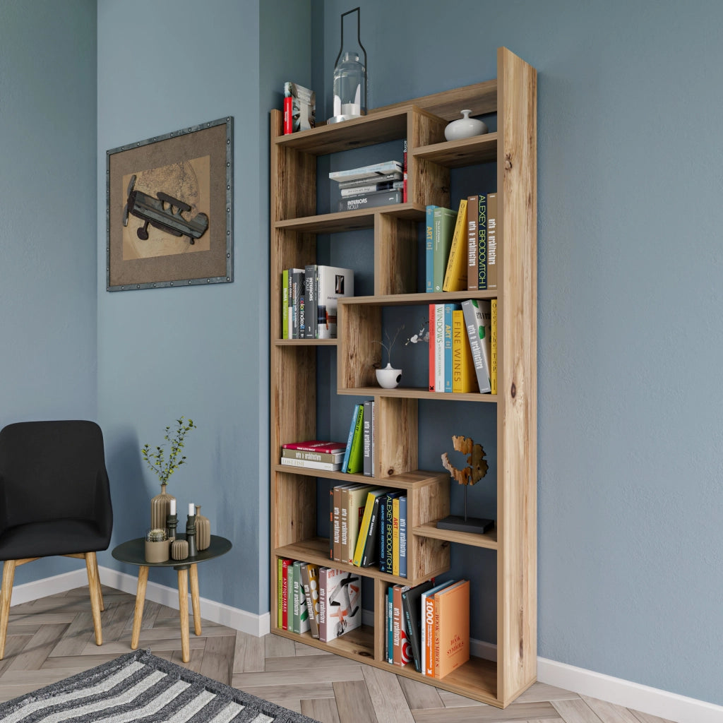 Libreria in legno "Kuttap" - 90 x 22 x 182 cm - Pino