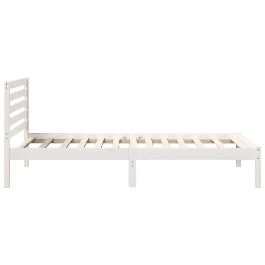Struttura del letto Bianco 90 x 200 cm Pino massello 872264