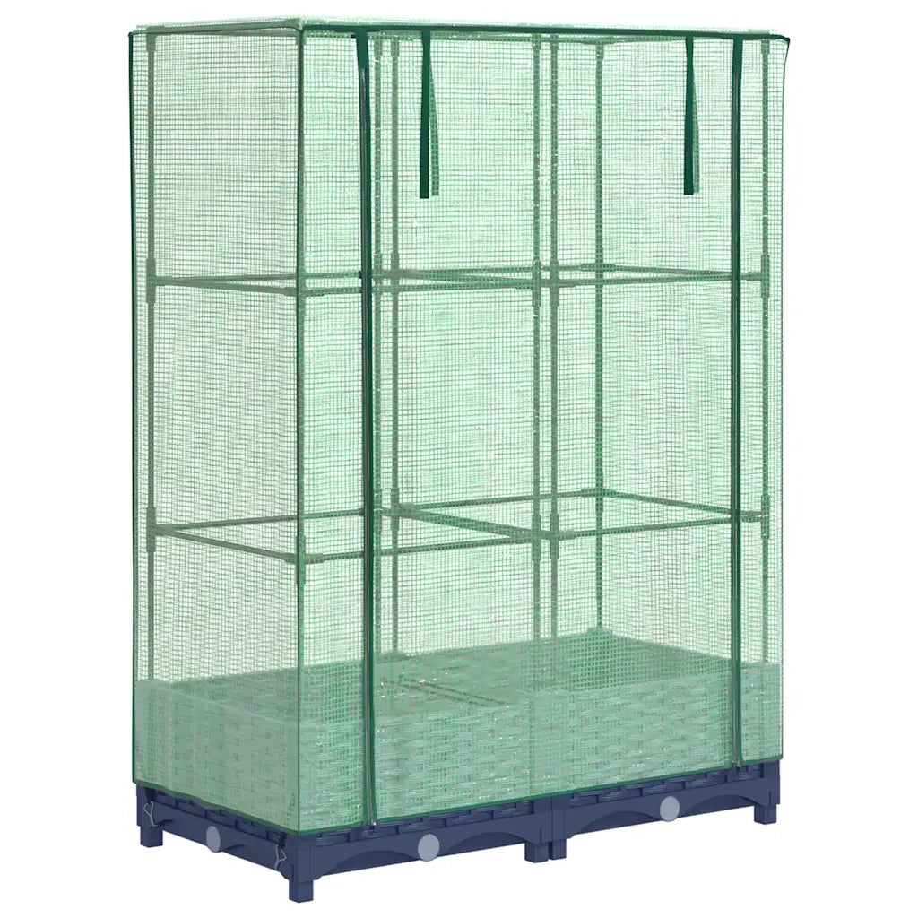 Letto Rialzato con Copertura Serra Effetto Rattan 80x40x123 cm 4015824