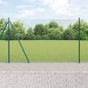 Set di Pali Verde Set di 2 Verde Acciaio Zincato 10 x 1,5 m