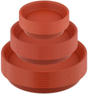 Set di vasi per piante da 30 - Vasi in plastica rotondi - Disegno impermeabile - Bacini per gocce per vasi di piante - Ideali per interni/esterni - 16/20/26 cm - Vasi per piante in plastica