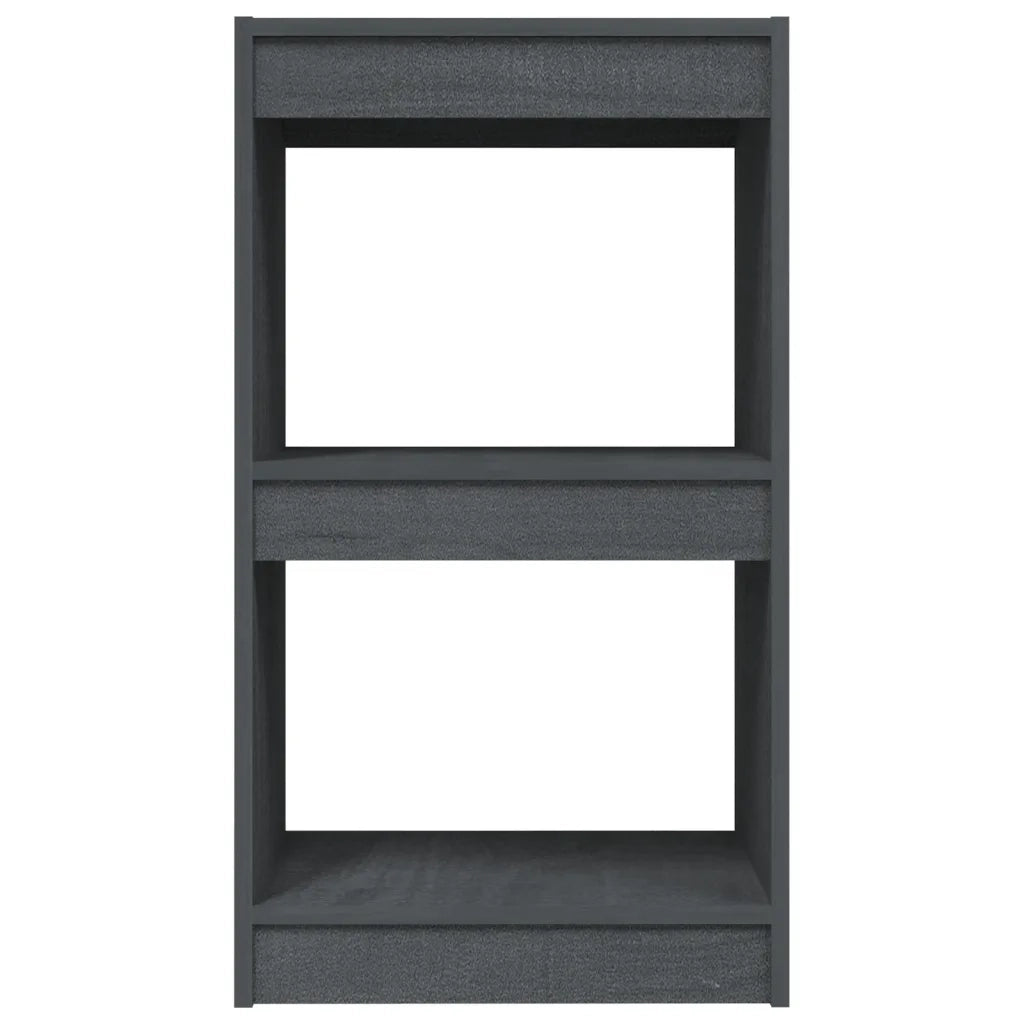 Libreria-Scaffale per Libri-Mobile di Stoccaggio Grigia 40x30x71,5 cm in Legno Massello di Pino