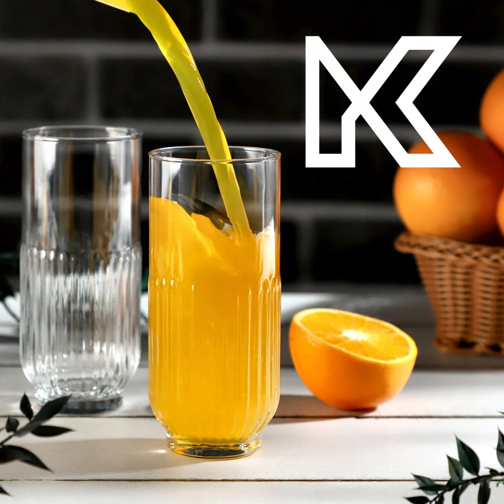 Bicchieri KADAX per bevande e succhi di frutta, set da 6 bicchieri alti, 395 ml