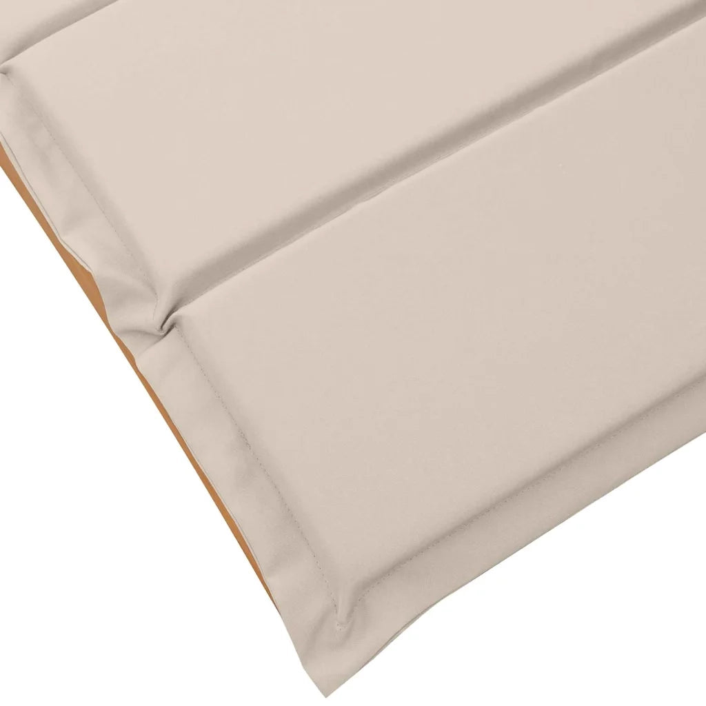 Lettino prendisole 2 pcs Bianco Crema Legno di Acacia Massello 4107096