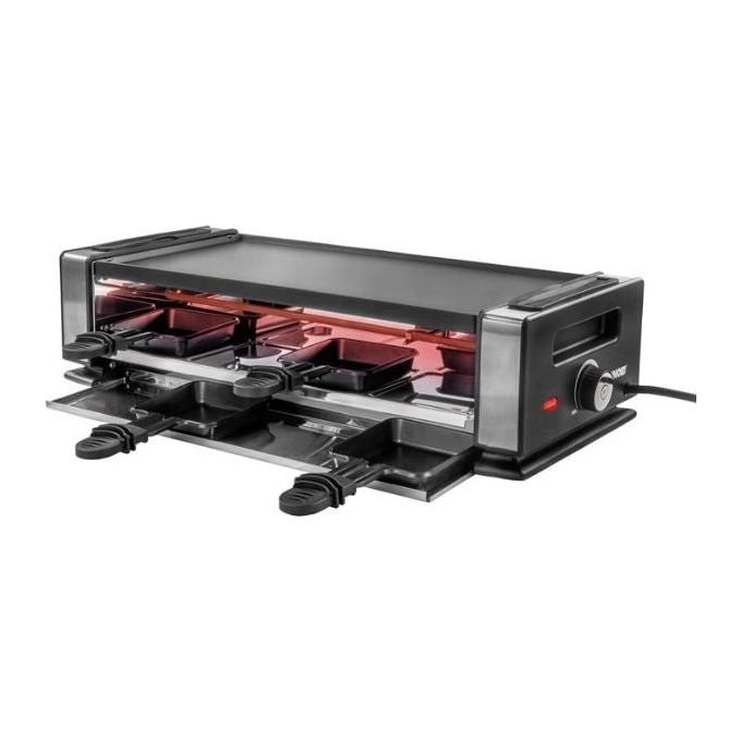 Unold 673773 Raclette Finesse Basic Raclette Elettrico 1200 W Piastra Reversibile 8 Pentole colore Nero