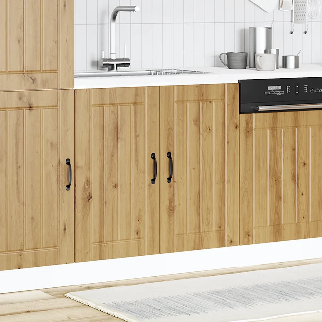 Mobile Base Lavello Lucca Rovere Artigianale Legno Multistrato 853696