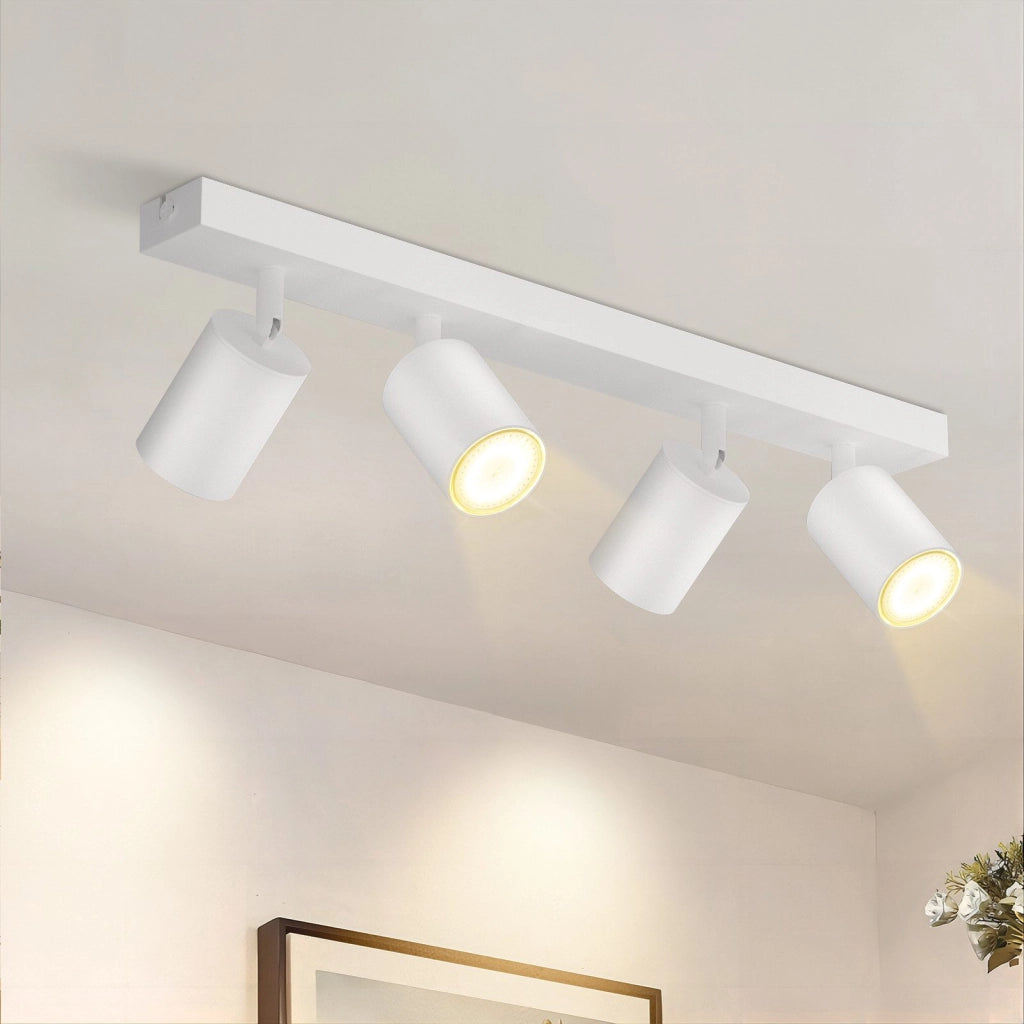 ZMH Faretto da soffitto neri GU10 max 25W rotativi 350° stile industriale per salone camera cucina corridoio