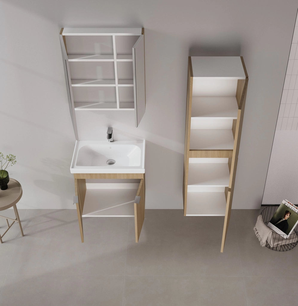 Mobile lavabo "Desna 60" - 60 x 45 x 58 cm - Rovere Sonomo
