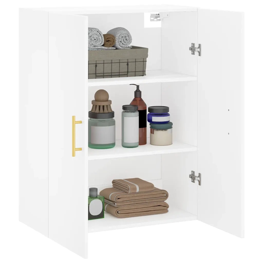 vidaXL Mobile a Parete Bianco 69,5x34x90 cm