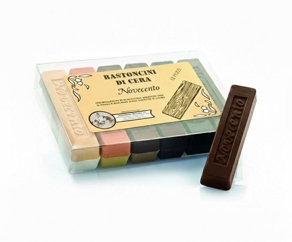 BASTONCINO DI CERA NOVECENTO NOCE SCURO- 12,0 pz