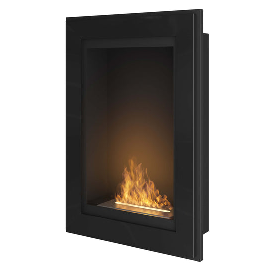 Camino a Bioetanolo da Parete/Incasso 55x79 cm Frame 550 Nero