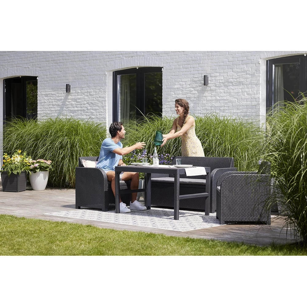 Set da Giardino Keter Carolina in Rattan simil Vimini