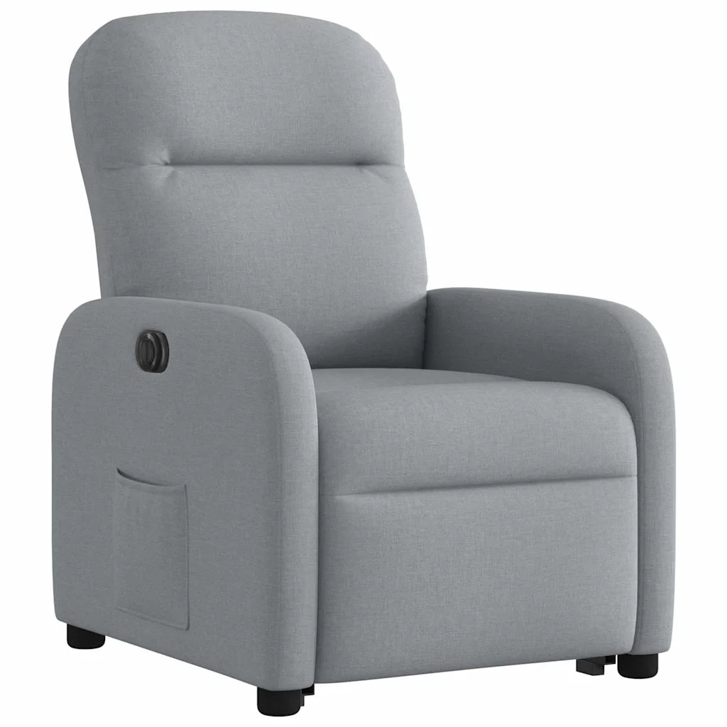 Poltrona Reclinante Alzapersona Elettrica Grigio Chiaro Tessuto 3302992