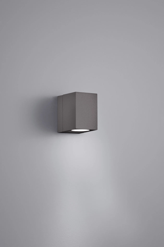 Applique Led Esterno Parete Spot Faretti Orientabili Antracite Tiber GD Trio