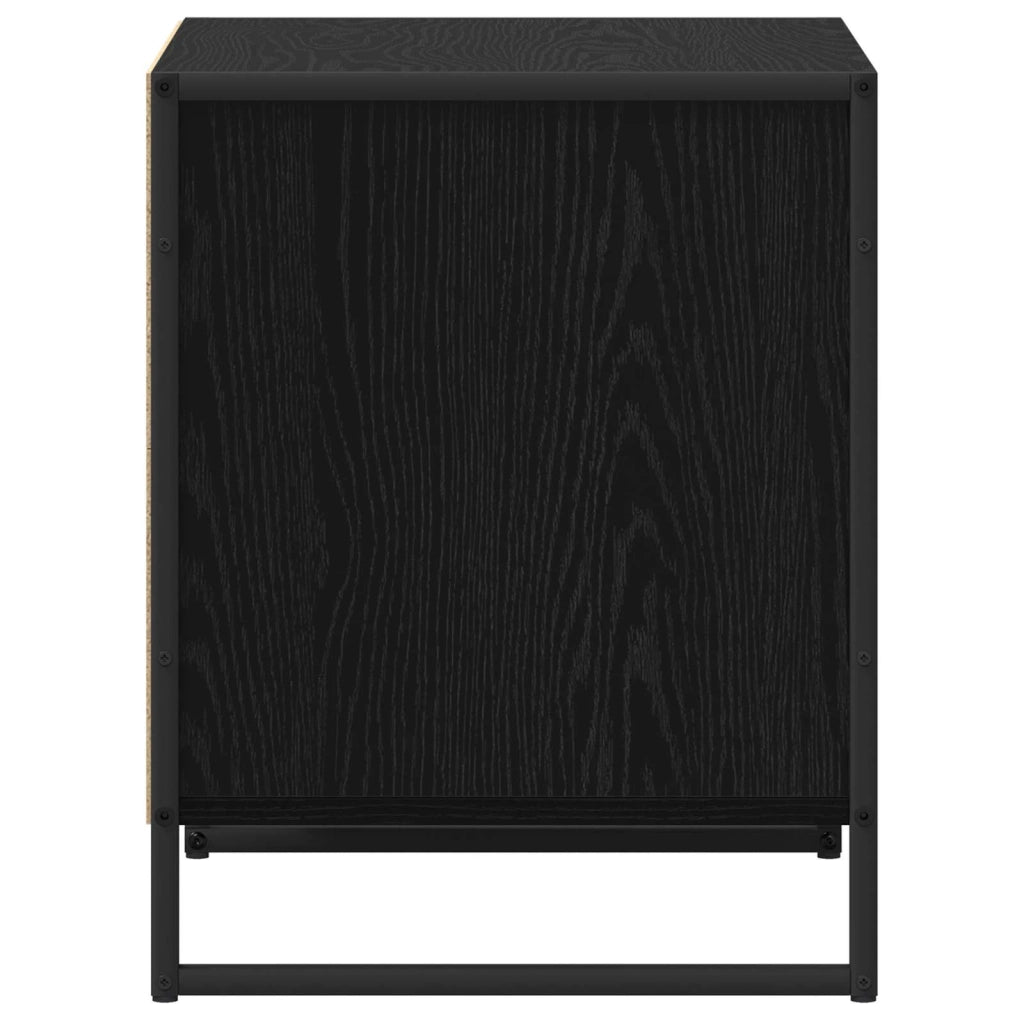 Comodino Rovere Nero 50 x 39,5 x 50 cm Legno multistrato