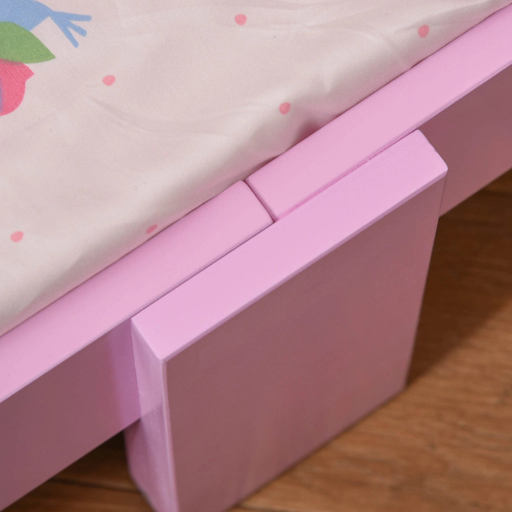 Letto per Bambini in Legno con Barriere ¨C zephmum ¨C Rosa 143x73x60 cm
