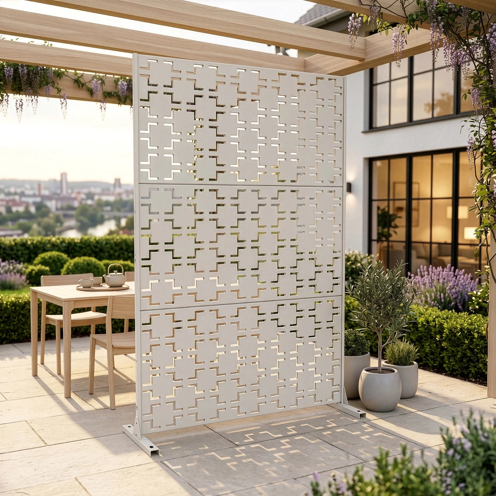 Pannello Divisorio Basciano Struttura Traforata in Acciaio 180 x 120 cm - Cachi casa.pro