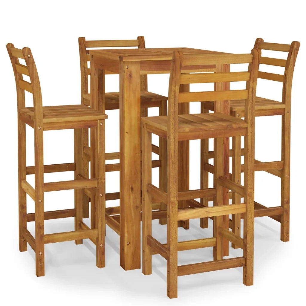 Set da Bar da Giardino 5 pz in Legno Massello di Acacia 3154391