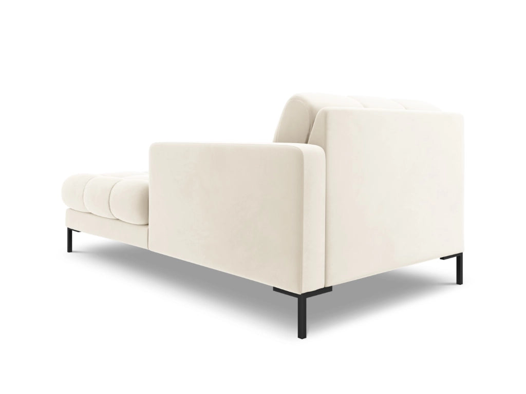 Cosmopolitan Design - Chaise longue destra "Bali" in velluto beige chiaro 