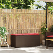 Panca da Giardino con Cuscino Marrone 110x40x44cm in Polyrattan 4104151
