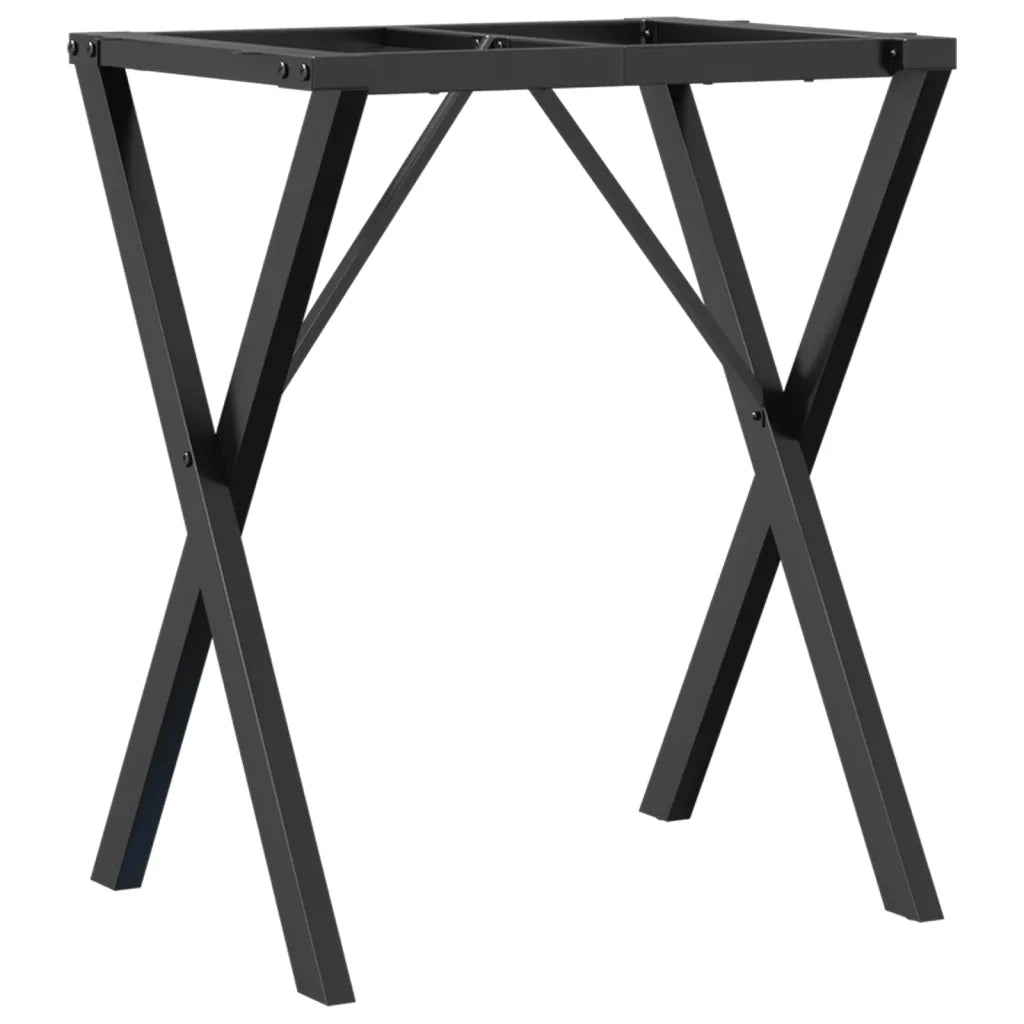 Telaio Gambe a X per Tavolo da Pranzo 40x40x73 cm in Acciaio