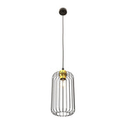 Lampada a sospensione industriale ovale nero-oro VANDER Emibig