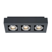 Plafoniera spot Italux Casemiro orientabile 3xGU10 nero/cromo