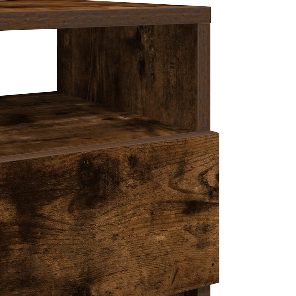 vidaXL Comodini 2 pz con 2 Cassetti Rovere Fumo 40x33x60 cm